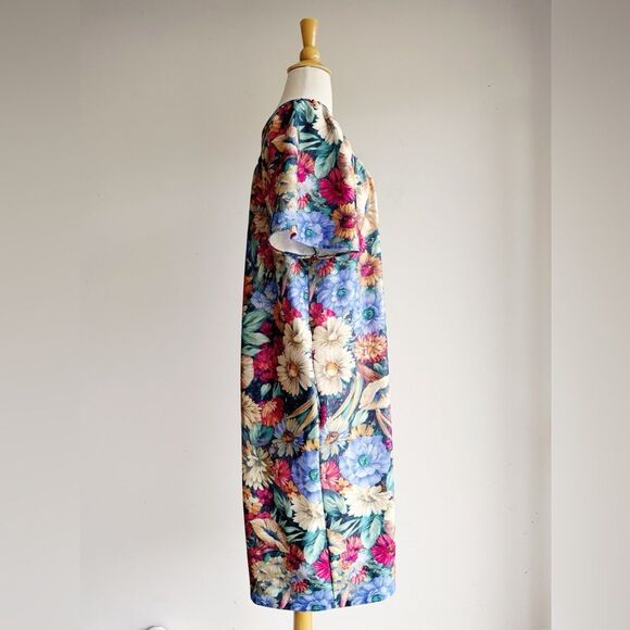 VINTAGE Just For Women Floral Muumuu Best Fit S-L - Picture 4 of 13